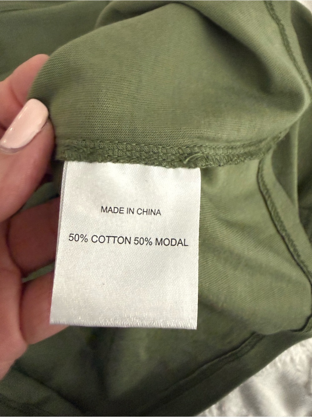 Quince Olive Green Scoop Neck Short Sleeve Top - Picture 3 of 10